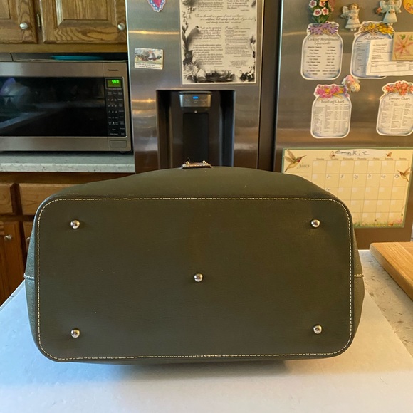 DB Flynn Green Saffiano Leather Shoulderbag Satchel - Picture 8 of 9